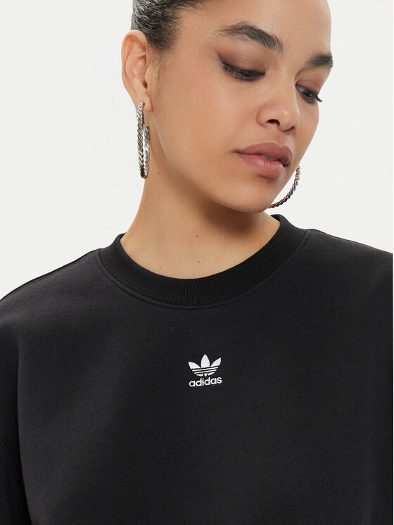 adidas adidas Majica dugih rukava adicolor Essentials IA6504 Crna Relaxed Fit