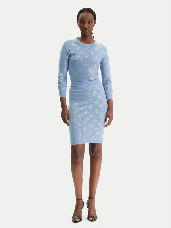 Guess Guess Džemper W6RR66 Z3JD2 Svijetloplava Regular Fit