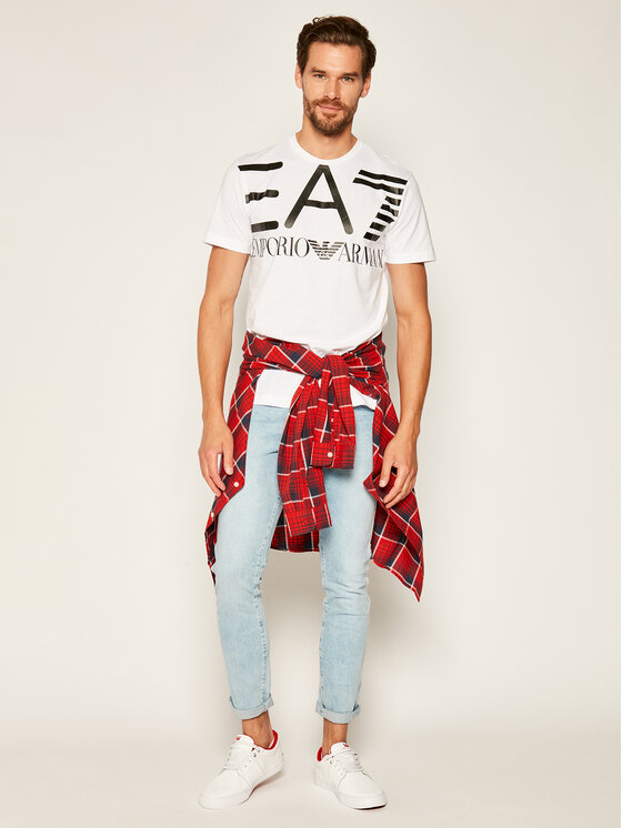T-shirt 6HPT06 PJ02Z 1100 Bianco Regular Fit