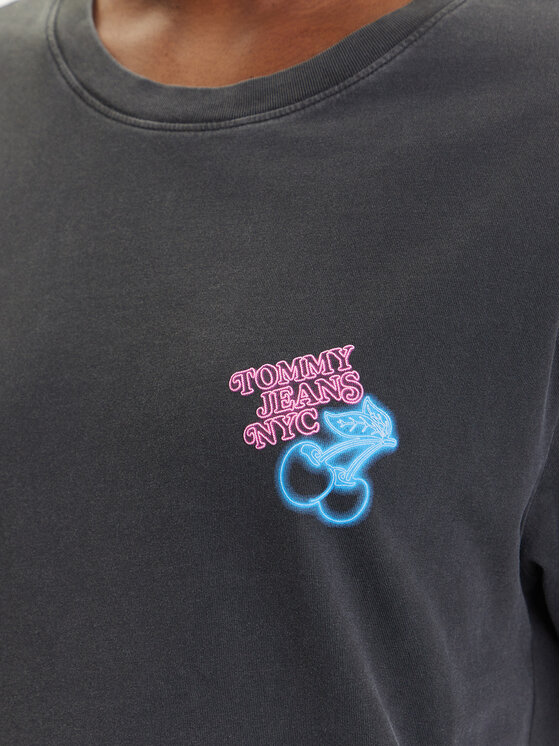 Tommy Jeans Tommy Jeans T-shirt Neon DW0DW21358 Siva Relaxed Fit