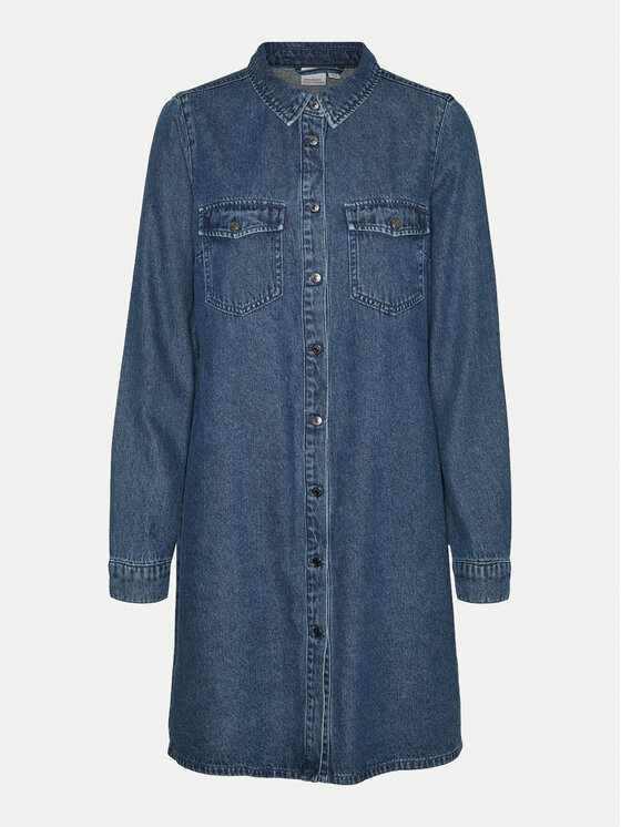 Vero Moda Vero Moda Džinsinė suknelė Jennie 10310968 Mėlyna Regular Fit