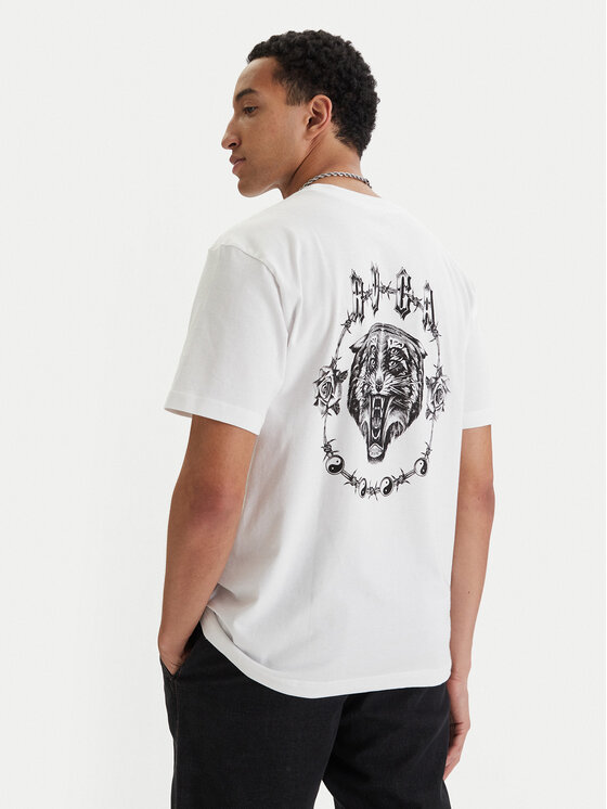 RVCA RVCA T-Shirt Double Trouble EVYZT00289 Bílá Relaxed Fit