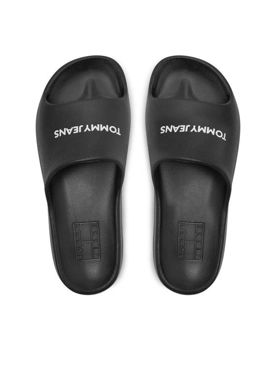 Tommy Jeans Tommy Jeans Pantoletten Tjw Chunky Flatform Slide EN0EN02586 Schwarz
