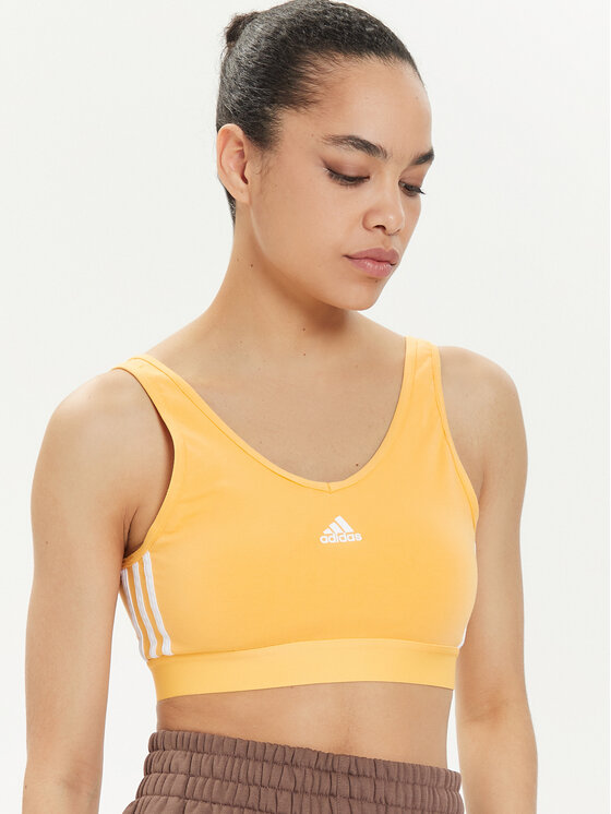 adidas adidas Top Essentials 3-Stripes IR6110 Žuta Slim Fit