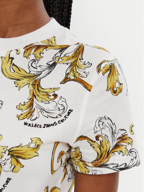 Versace Jeans Couture Versace Jeans Couture T-Shirt 78HAH613 Biały Regular Fit