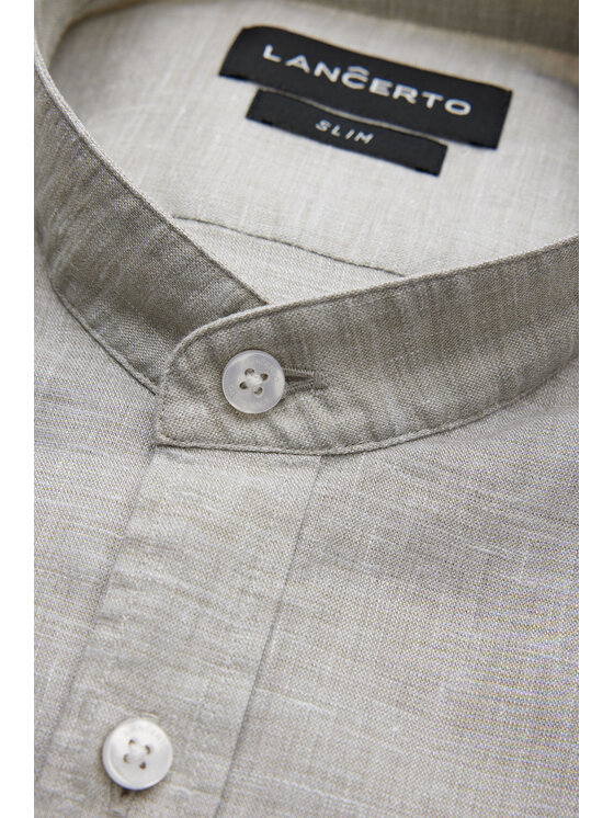 Lancerto Lancerto Koszula Leisha KO073124000021 Beżowy Slim Fit