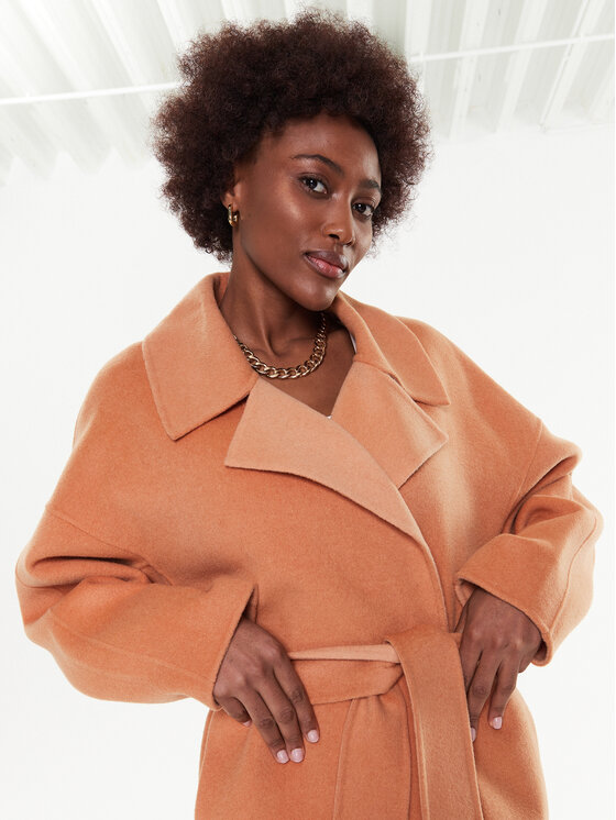 Calvin Klein Calvin Klein Vilnas mētelis K20K205006 Oranžs Oversize