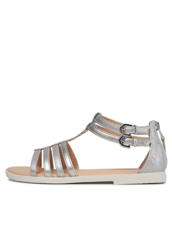 Geox Geox Sandale J Sandal Karly Girl J7235D 0QDAJ C1007 D Srebrna