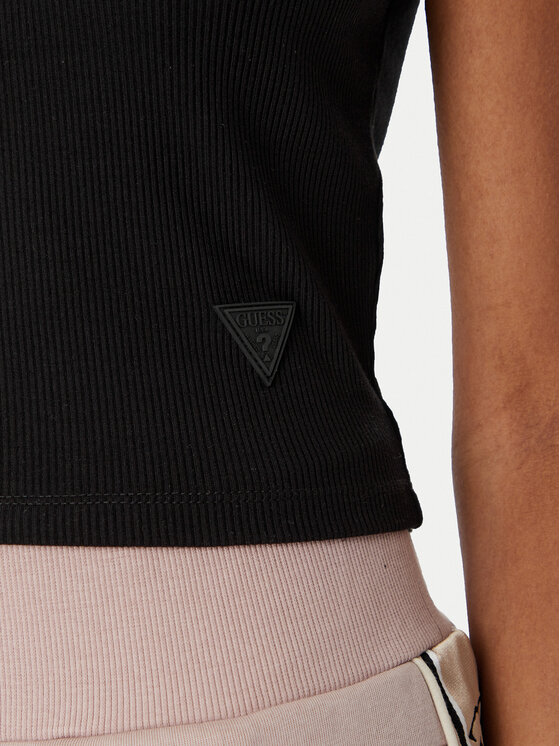 Guess Guess Marškinėliai Edie V3GP19 K8RT2 Juoda Slim Fit