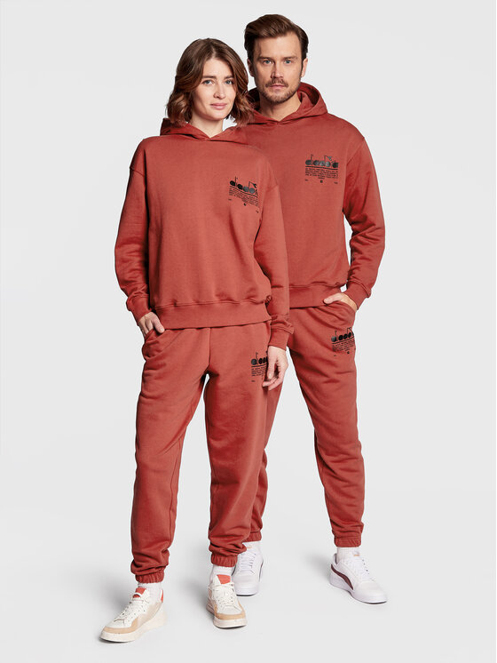 Diadora Diadora Spodnie dresowe Unisex Manifesto 502.179480 Czerwony Loose Fit