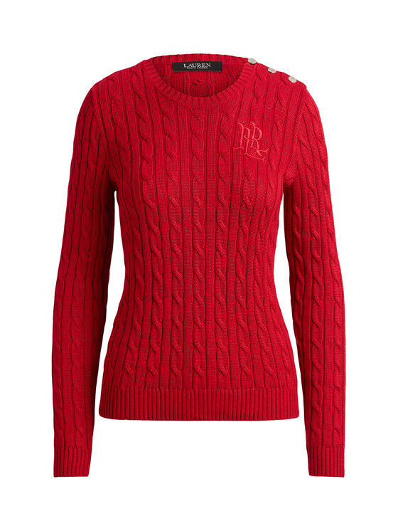 LAUREN RALPH LAUREN LAUREN RALPH LAUREN Sweter 200P14039501 Czerwony Regular Fit