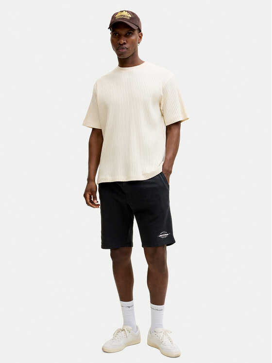 Jack & Jones Jack & Jones Pantaloncini sportivi Gordon Brandon 12292136 Nero Regular Fit