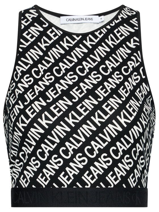 Calvin Klein Jeans Top J20J215695 Noir Slim Fit • Modivo.fr