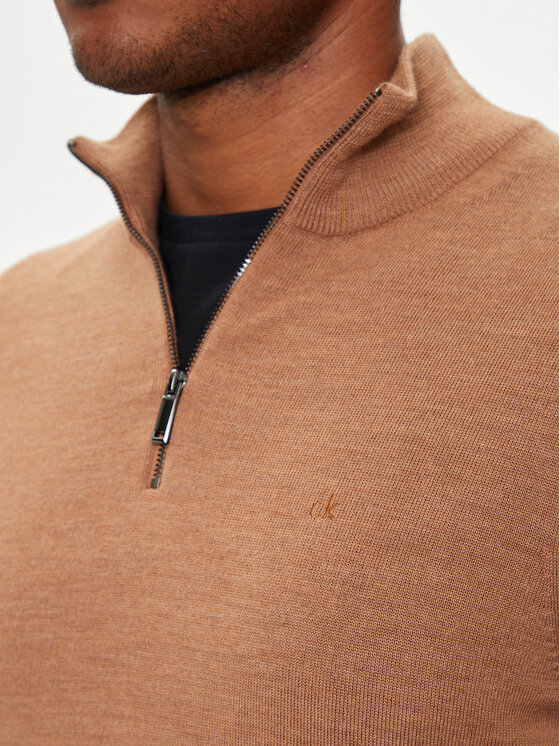 Calvin Klein Calvin Klein Sweter K10K110421 Brązowy Regular Fit