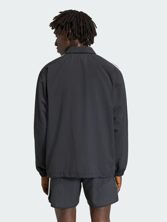 adidas adidas Kurtka przejściowa 3-STRIPES COACH Czarny Loose Fit