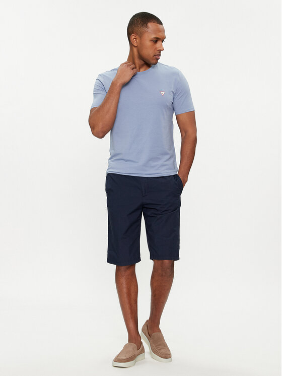 Guess Guess Tričko M2YI24 J1314 Modrá Slim Fit