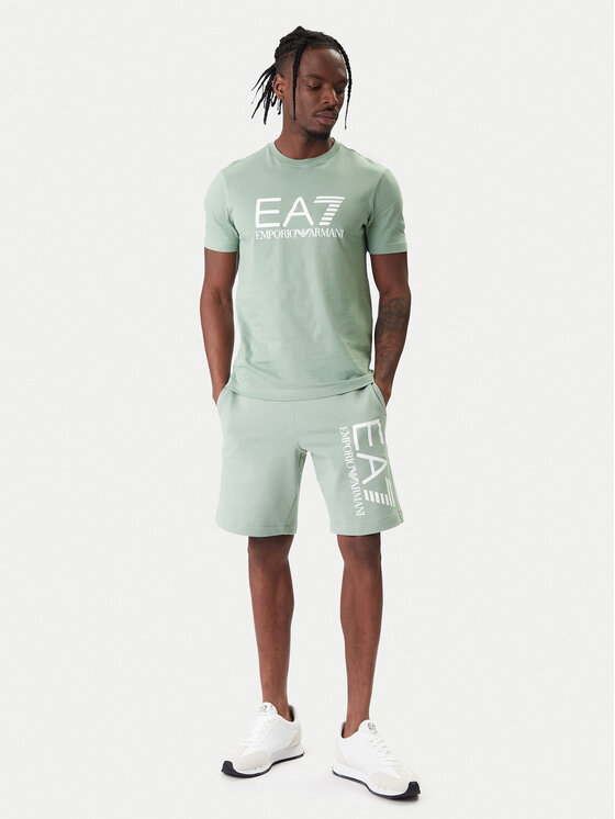 EA7 Emporio Armani EA7 Emporio Armani Tričko 7M001412 AF22264 U7243 Zelená Regular Fit
