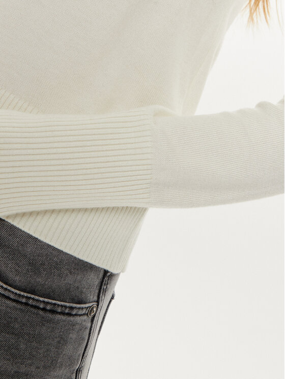 Guess Jeans Guess Jeans Sweter W4BR83 Z3HO2 Écru Regular Fit