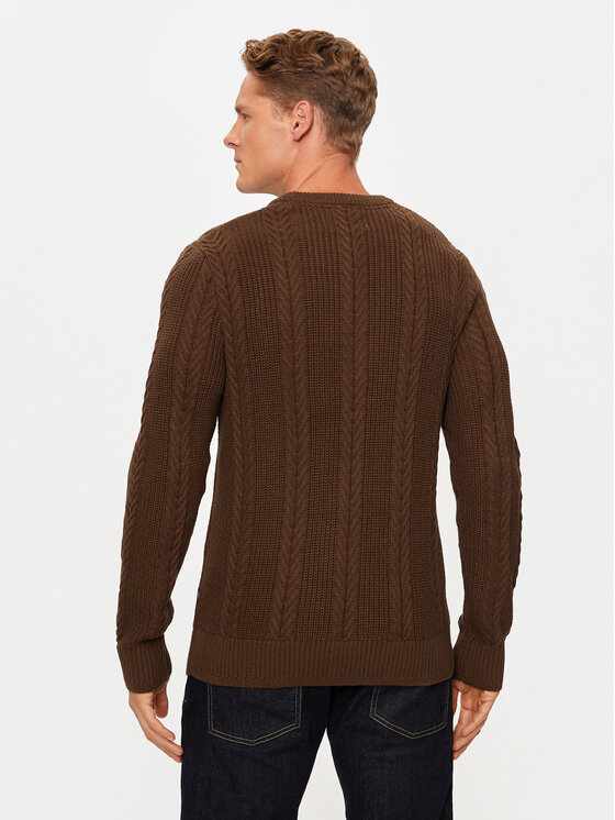 Jack & Jones Jack & Jones Sweter 12261436 Brązowy Regular Fit