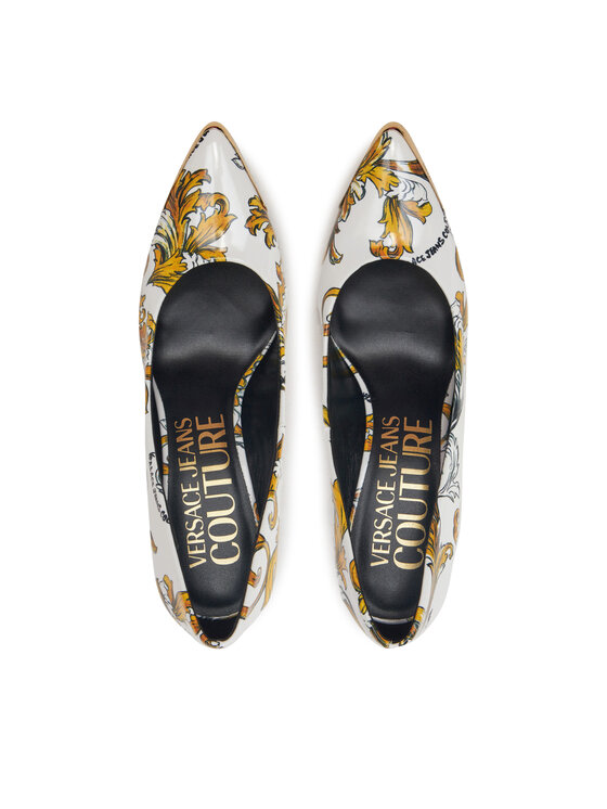 Versace キャミのみ Versace Jeans Couture Pantofi cu toc subțire 78VA3S50 Alb | Modivo.ro