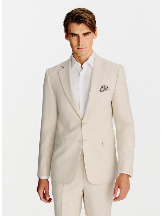 Pako Lorente Pako Lorente Marynarka P26SF-3G-023 Beżowy Slim Fit
