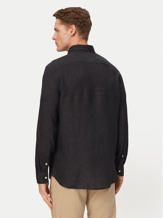 Tommy Hilfiger Tommy Hilfiger Риза MW0MW41530 Черен Regular Fit