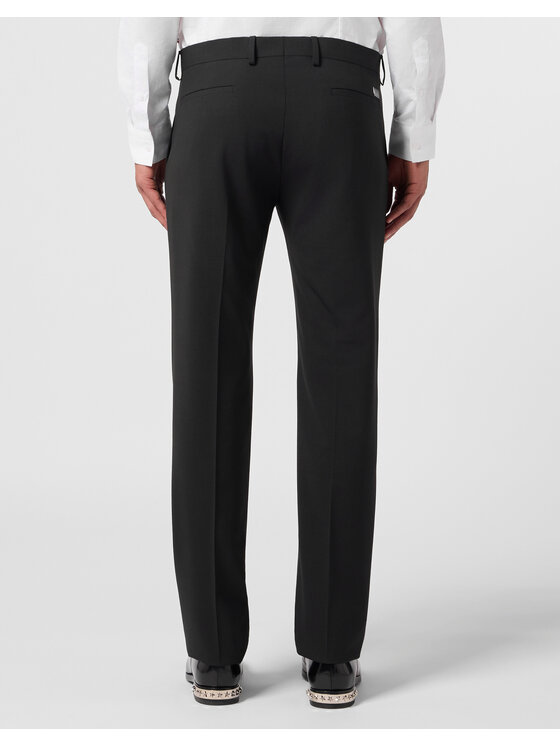 PHILIPP PLEIN PHILIPP PLEIN Bavlnené nohavice 31553 Čierna Regular Fit
