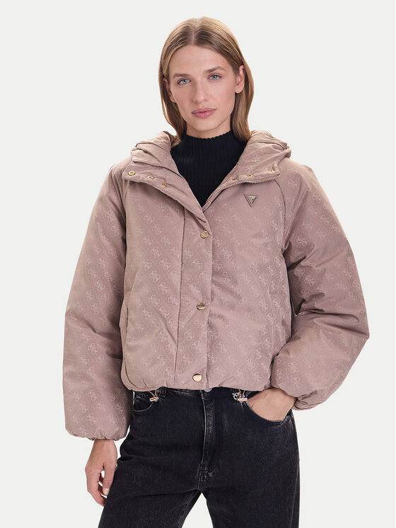 Guess Guess Zimní bunda V5BL07 WGLW2 Béžová Relaxed Fit