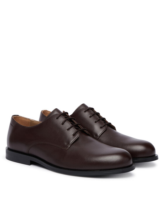 Calvin Klein Calvin Klein Обувки Ess Rubber Derby Lth HM0HM02056 Тъмнокафяв