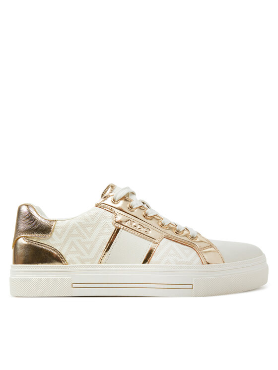 Aldo gold sneakers clearance
