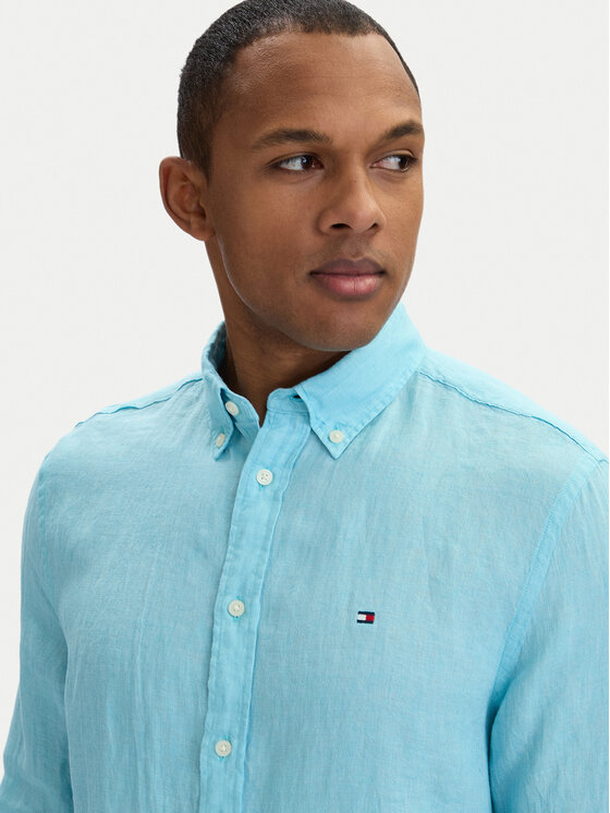 Tommy Hilfiger Tommy Hilfiger Риза MW0MW41530 Син Regular Fit