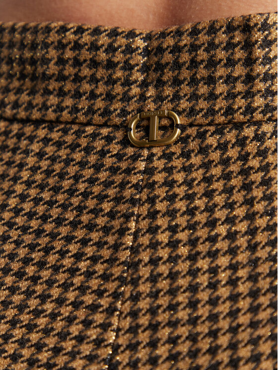 TWINSET TWINSET Παντελόνι υφασμάτινο 222TT231A Χρυσό Flare Fit