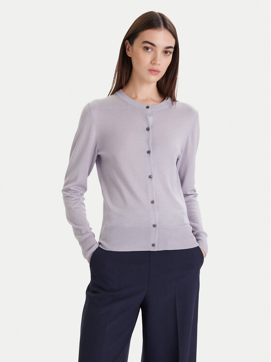 Calvin Klein Cardigan LV044D323G Gri Slim Fit