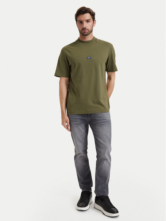 HUGO HUGO T-särk Nieros 50509991 Roheline Regular Fit