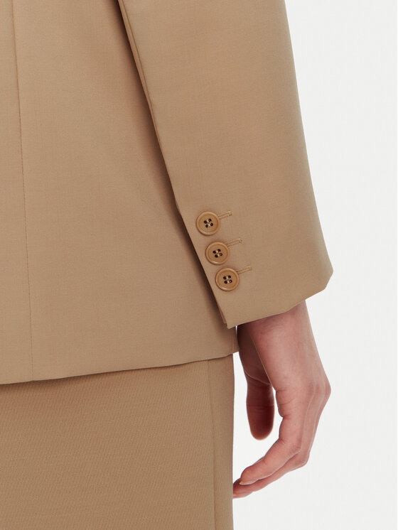 Weekend Max Mara Weekend Max Mara Marynarka Materia 2515041091 Beżowy Regular Fit