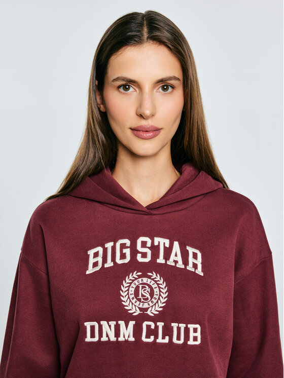 BIG STAR BIG STAR Bluza MERTA Bordowy Basic Fit