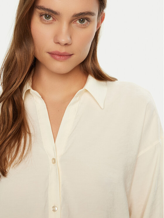 Vero Moda Vero Moda Koszula Queeny 10289349 Écru Regular Fit