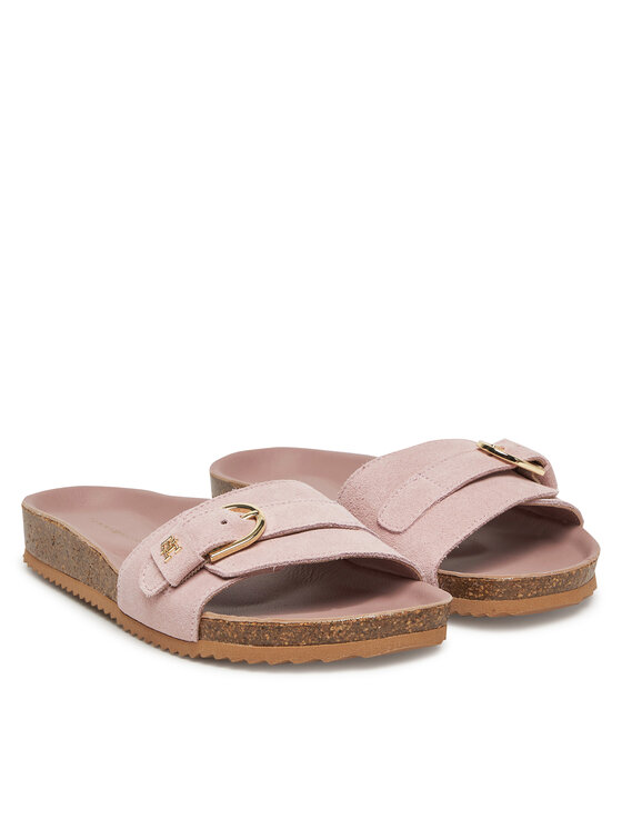 Tommy Hilfiger Tommy Hilfiger Чехли Soft Suede Adjustable Mule FW0FW08809 Розов