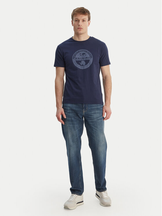 Napapijri Napapijri T-Shirt S-Mahsa NP0A4FZB Granatowy Regular Fit