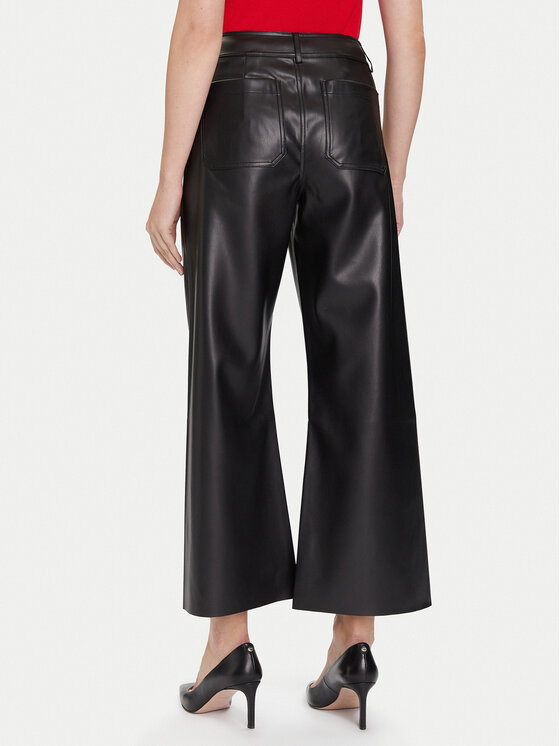 Morgan Morgan Hose aus Kunstleder 242-PCHOU Schwarz Wide Leg
