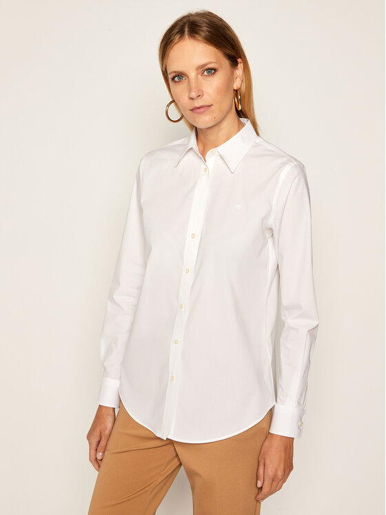 LAUREN RALPH LAUREN Lauren Ralph Lauren Hemd Chst Emb 200684553001 Weiß Regular Fit