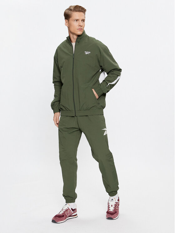 Reebok Pantaloni da tuta Classics Vector IL4563 Verde Regular Fit Modivo