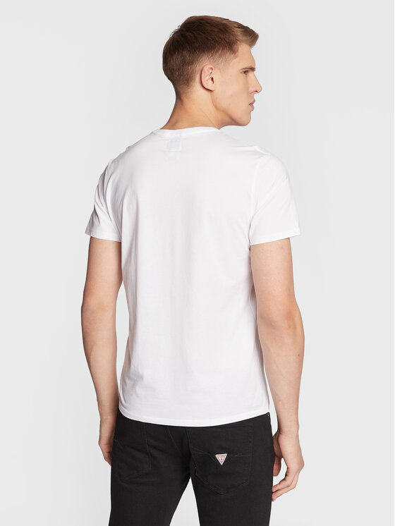 Guess Guess Tričko M2BP47 K7HD0 Biela Slim Fit
