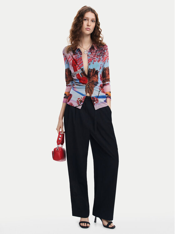 Desigual Desigual Μπλουζάκι Surreal Blossom 24WWTK84 Έγχρωμο Slim Fit