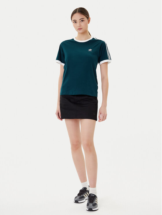 adidas adidas Tričko 3-Stripes JY4855 Zelená Regular Fit