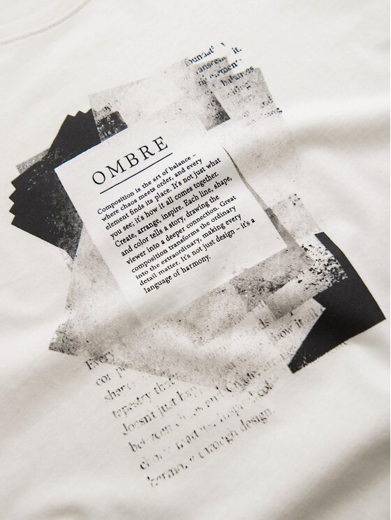 Ombre Ombre T-Shirt OM-TSPT-0261 Biały Regular Fit