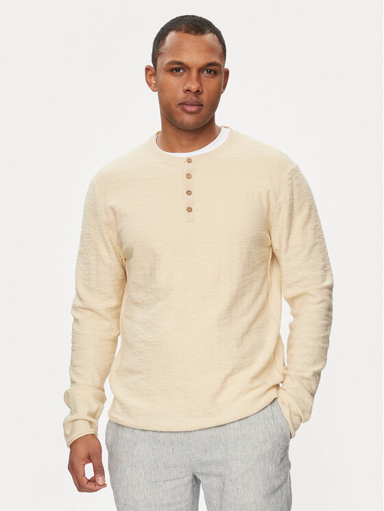 INDICODE INDICODE Sweater Mattiaxa 30-458 Bézs Regular Fit