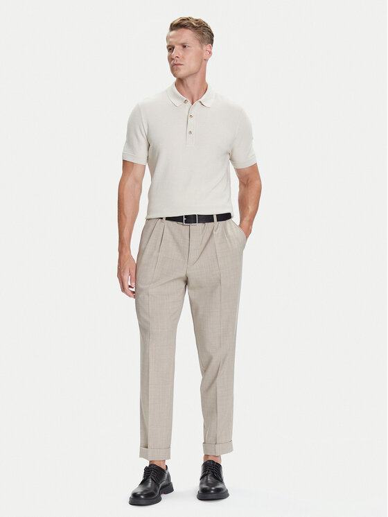 BOSS BOSS Polo H-Iannotti 50543148 Beżowy Regular Fit