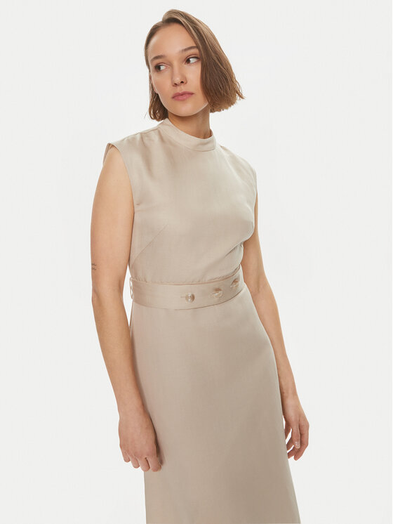 IVY OAK IVY OAK Rochie de vară Manila IO117612 Bej Regular Fit