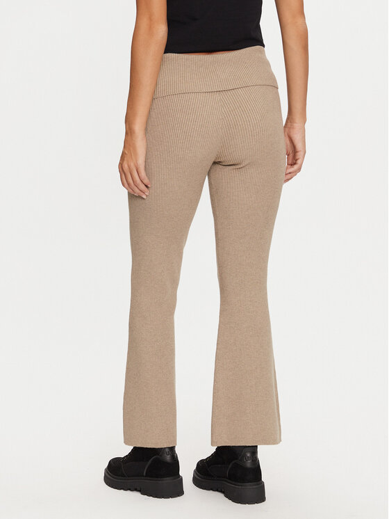 Guess Guess Kalhoty z materiálu W4BB53 Z3K92 Béžová Regular Fit
